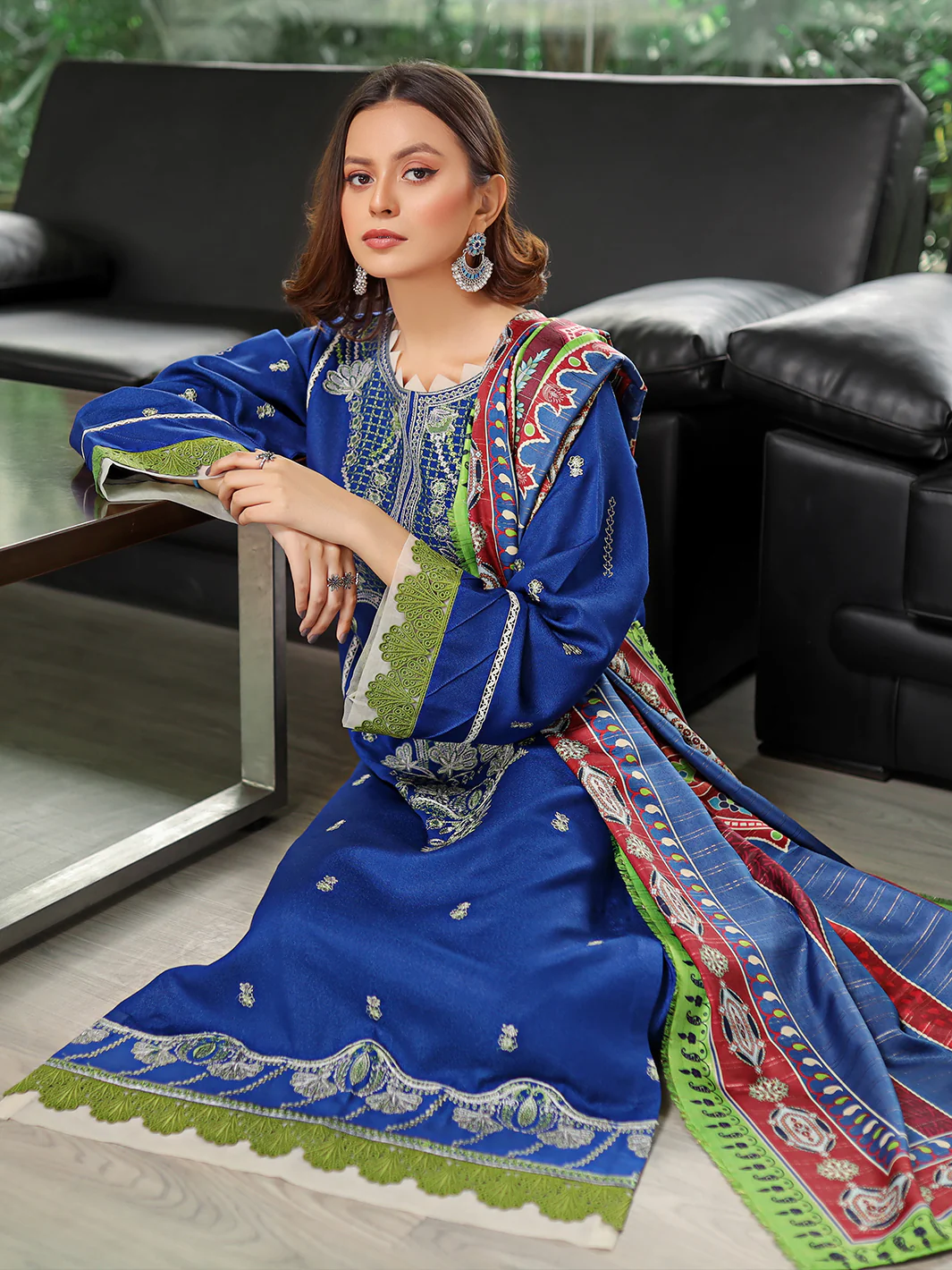 D#755-A | 3 PC Karandi Unstitched - Image 5